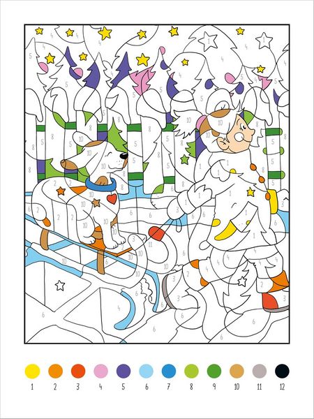 Produktbild: Mein dickes Malen-nach-Zahlen-Buch &ndash; Im Winter
