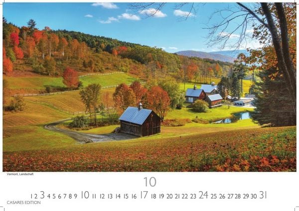Produktbild: New England Kalender 2027 &ndash; Wandkalender | Fotokalender Nordamerika 35x50cm | mit 12 gro&szlig;formatigen Bildern dieser Region in Spitzenqualit&auml;t.