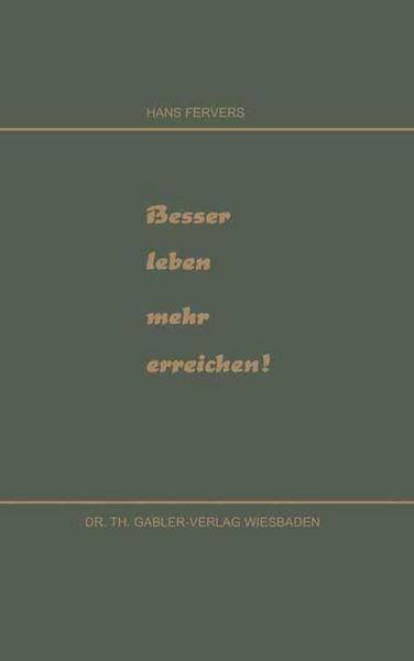 Produktbild: Besser leben mehr erreichen!