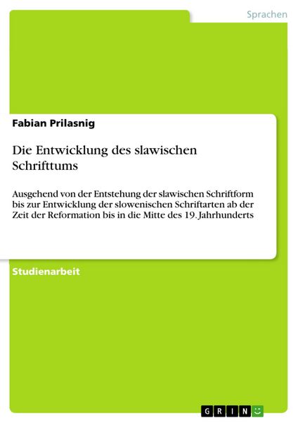 Produktbild: Die Entwicklung des slawischen Schrifttums