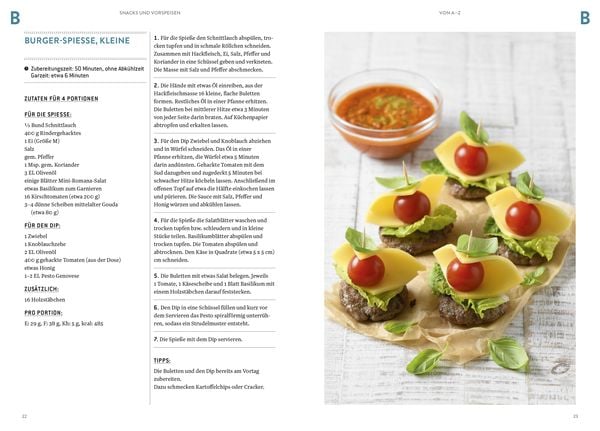 Snacks und Vorspeisen von A–Z
