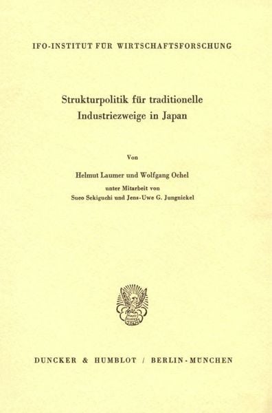 Produktbild: Strukturpolitik f&uuml;r traditionelle Industriezweige in Japan.