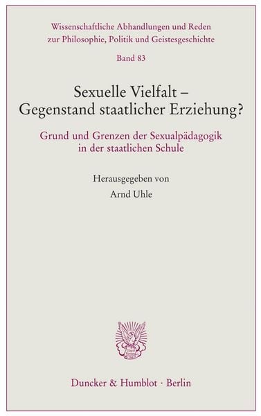 Produktbild: Sexuelle Vielfalt - Gegenstand staatlicher Erziehung?