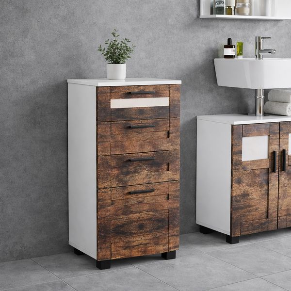 Produktbild: Midischrank Schubladen Nilari 76 x 38 x 28 cm