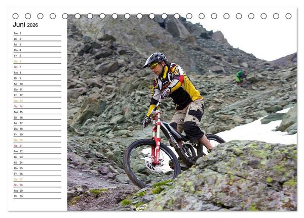 Produktbild: Mountainbike Freeride Momente (Tischkalender 2026 DIN A5 quer), CALVENDO Monatskalender