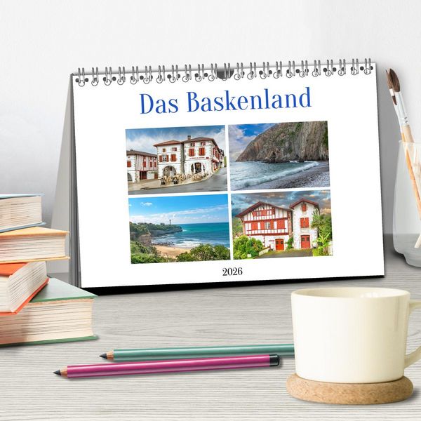Produktbild: Das Baskenland (Tischkalender 2026 DIN A5 quer), CALVENDO Monatskalender