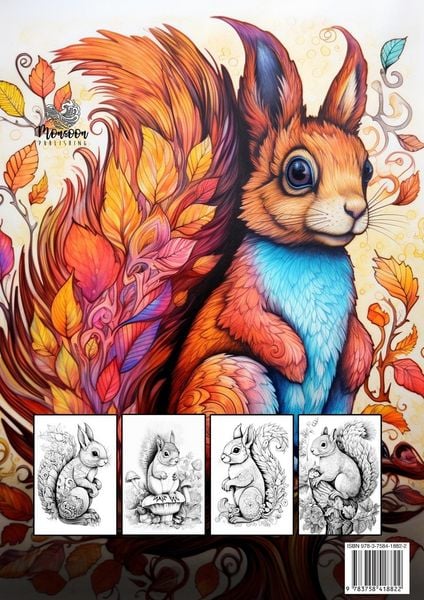 Produktbild: Eichh&ouml;rnchen im Herbst Malbuch f&uuml;r Erwachsene