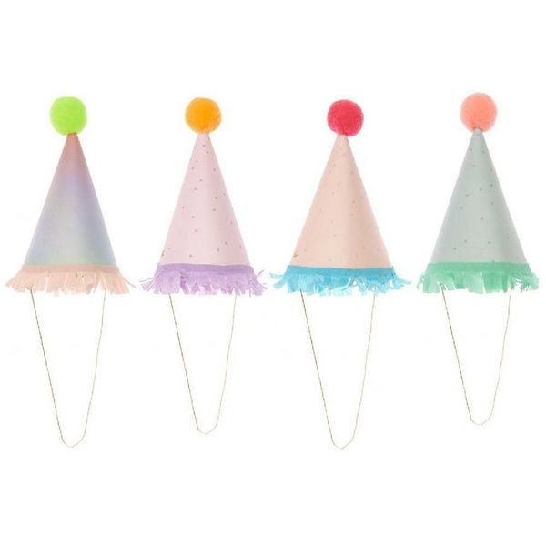 Produktbild: Mini-Partyh&uuml;te Futschikato, 8 Stk, 14 cm x &Oslash; 8 cm, 210 g/m&sup2;, inkl. 30 cm Elasticband