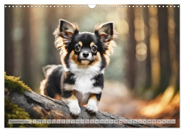 Produktbild: Chihuahuas - Kleine Hunde - gro&szlig;e Temperamentb&uuml;ndel (Wandkalender 2026 DIN A3 quer), CALVENDO Monatskalender