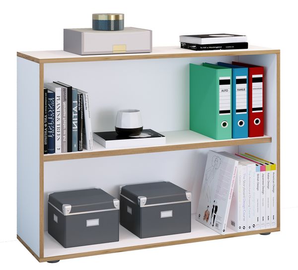 Produktbild: Holz B&uuml;ro Regal B&uuml;cher Ordner Aktenregal Salia 2f