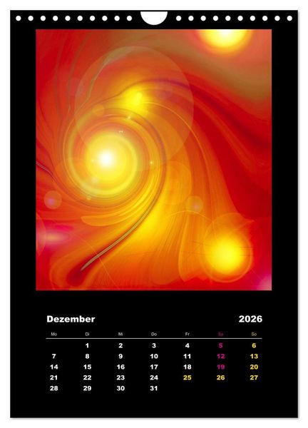 Produktbild: Energie-Spiralen 2026 (Wandkalender 2026 DIN A4 hoch), CALVENDO Monatskalender