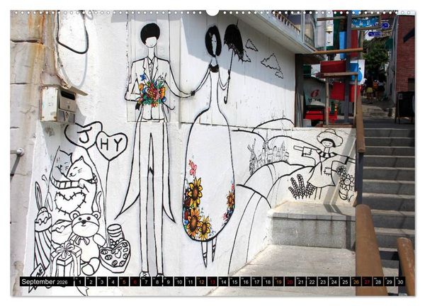 Produktbild: Street Art Seoul (hochwertiger Premium Wandkalender 2026 DIN A2 quer), Kunstdruck in Hochglanz