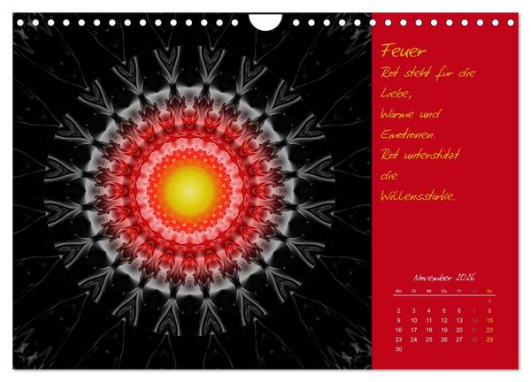 Produktbild: Kleine Chakrenlehre (Wandkalender 2026 DIN A4 quer), CALVENDO Monatskalender