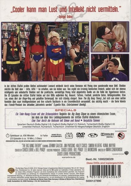 Produktbild: The Big Bang Theory - Staffel 3 [3 DVDs]