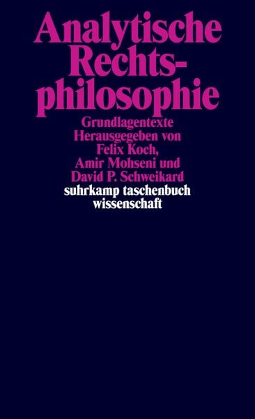 Analytische Rechtsphilosophie, Taschenbuch von , Suhrkamp, 9783518298190