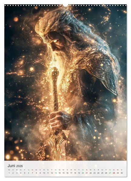 Produktbild: Nordische Mythologie (hochwertiger Premium Wandkalender 2026 DIN A2 hoch), Kunstdruck in Hochglanz
