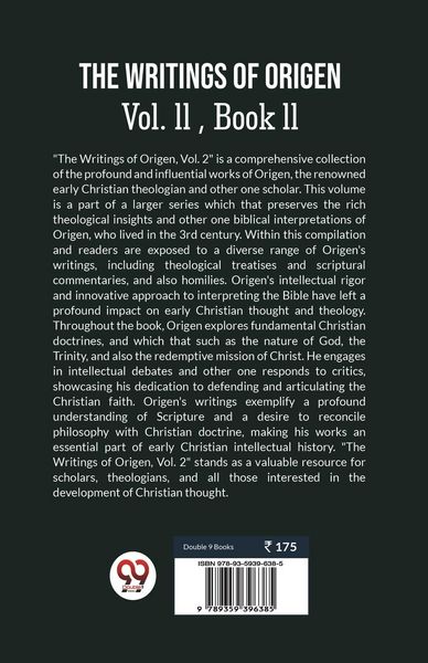 Produktbild: The Writings Of Origen Vol. ll , Book ll