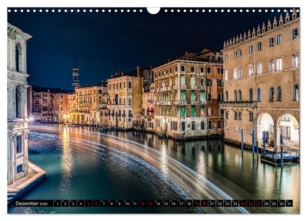 Produktbild: Venedig - Pal&auml;ste, Br&uuml;cken und Kan&auml;le (Wandkalender 2026 DIN A3 quer), CALVENDO Monatskalender