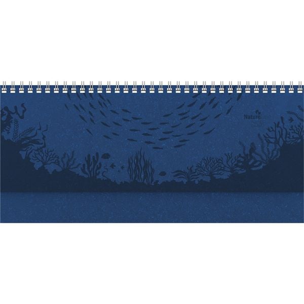 Produktbild: Tisch-Querkalender Nature Line Ocean 2026 - Tisch-Kalender - Büro-Kalender quer 29,7x13,5 cm - 1 Woche 2 Seiten - Umwelt-Kalender - mit Hardcover
