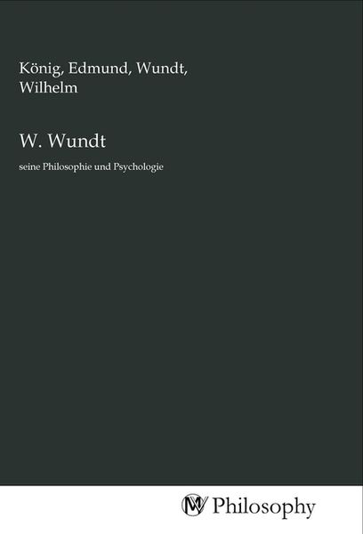 W. Wundt, Taschenbuch von , MV-Philosophy, 9783968802558