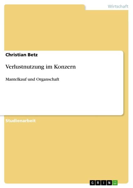 Produktbild: Verlustnutzung im Konzern