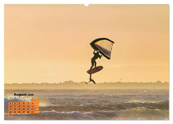 Produktbild: Wingfoilen - fliegen &uuml;ber das Wasser (Wandkalender 2026 DIN A2 quer), CALVENDO Monatskalender