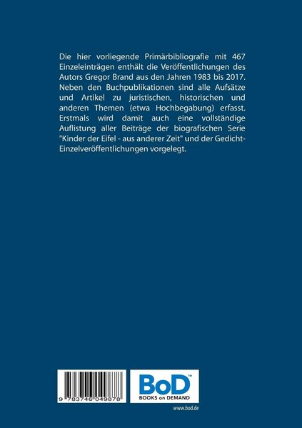 Produktbild: Bibliografie der Ver&ouml;ffentlichungen 1983 - 2017