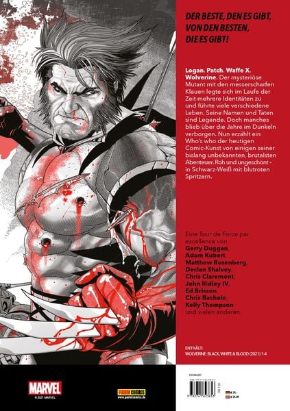 Produktbild: Wolverine: Schwarz, Wei&szlig; & Blut