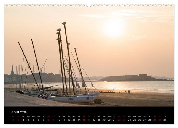 Produktbild: Saint-Malo au fil des mois (Calendrier mural 2026 DIN A2 vertical) calendrier de bureau