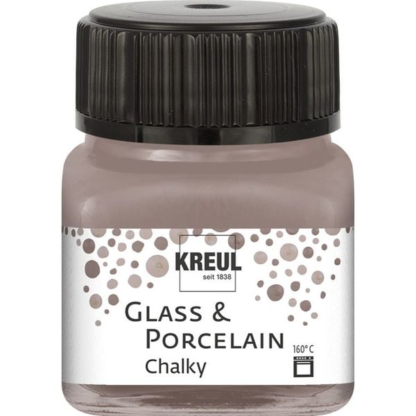 KREUL Porzellanfarbe Chalky mild mocca 20ml Glas