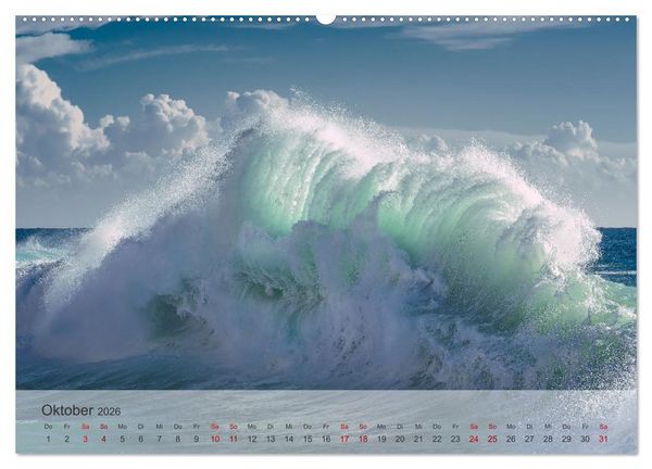 Produktbild: Azurblaue Horizonte - Die Sch&ouml;nheit des Meeres einfangen (hochwertiger Premium Wandkalender 2026 DIN A2 quer), Kunstdruck in Hochglanz