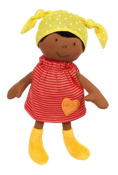 Produktbild: sigikid 39650 - Puppe Brenda Bilipup rot, Lernpuppe, Stoffpuppe, 24 cm
