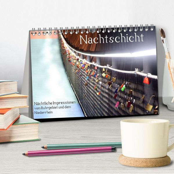 Produktbild: Nachtschicht - N&auml;chtliche Impressionen vom Ruhrgebiet und dem Niederrhein (Tischkalender 2026 DIN A5 quer), CALVENDO Monatskalender