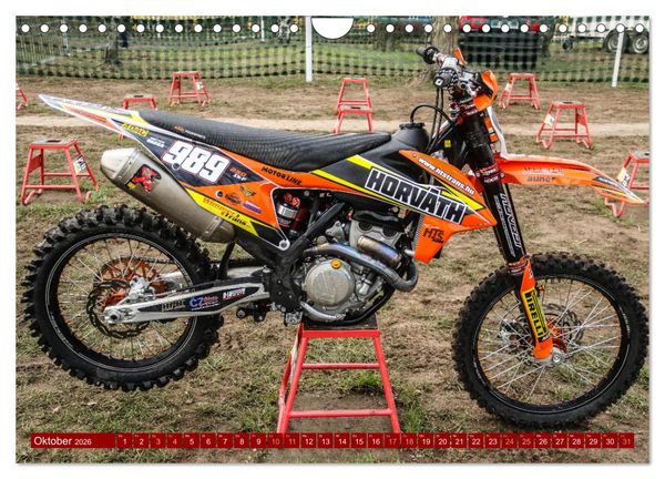 Produktbild: Dirtbikes - pure technique (Wandkalender 2026 DIN A4 quer), CALVENDO Monatskalender