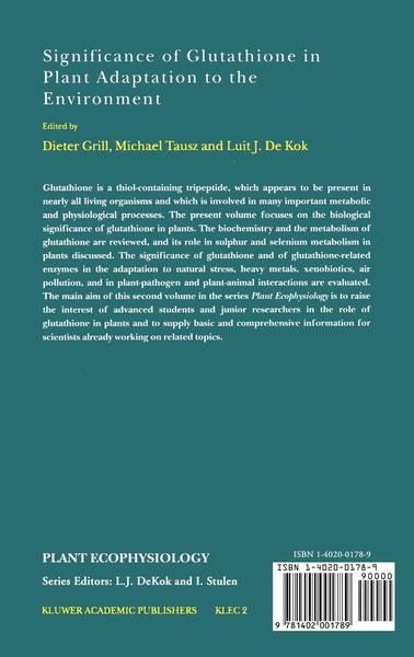 Produktbild: Significance of Glutathione to Plant Adaptation to the Environment