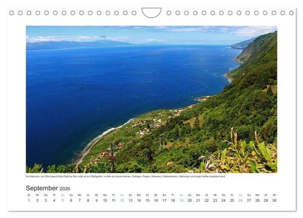 Produktbild: Azoren-Insel Sao Jorge &ndash; traumhafte Fajas auf dem gr&uuml;nsten Eiland Portugals (Wandkalender 2026 DIN A4 quer), CALVENDO Monatskalender