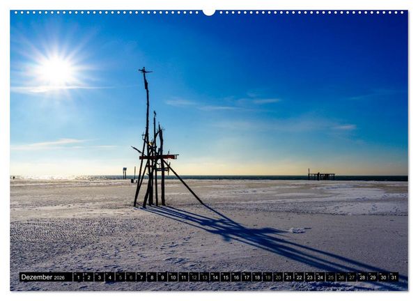 Produktbild: Einzigartige Strandansichten auf Amrum (Wandkalender 2026 DIN A2 quer), CALVENDO Monatskalender