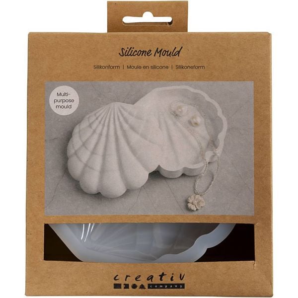 Produktbild: Creativ Company Silikonform, Muschel, H 3 cm, L 13,2 cm, B 13,3 cm, 1 Stk