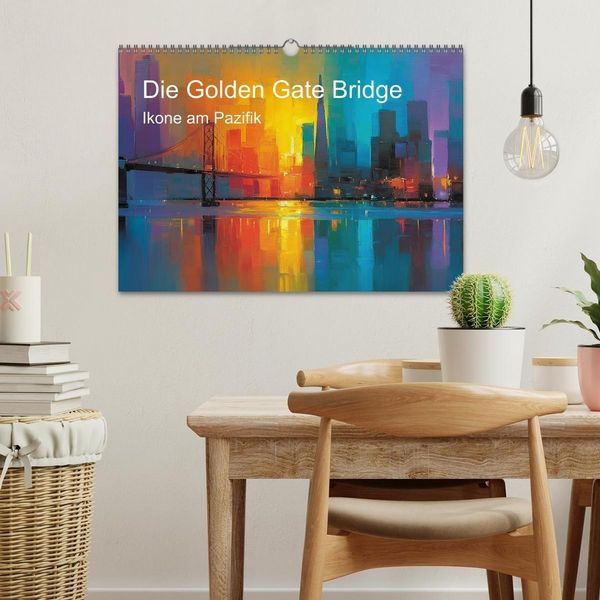 Produktbild: Die Golden Gate Bridge - Ikone am Pazifik (Wandkalender 2027 DIN A3 quer), CALVENDO Monatskalender