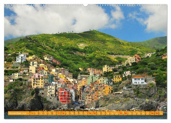 Produktbild: Colourful Postcards from Cinque Terre (High Quality Premium Wall Calendar 2026 DIN A2 landscape),CALVENDO 12 Month Wall Calendar