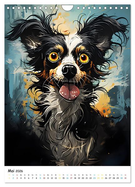 Produktbild: Crazy Dogs Bekannte Hunderassen im Comicstyle (Wandkalender 2026 DIN A4 hoch), CALVENDO Monatskalender