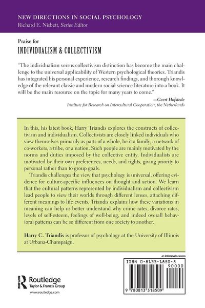 Produktbild: Individualism And Collectivism