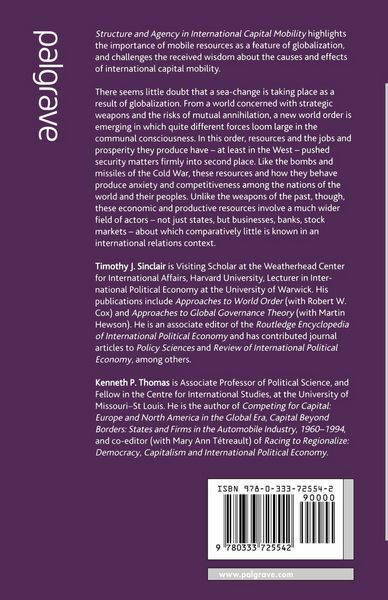 Produktbild: Structure and Agency in International Capital Mobility