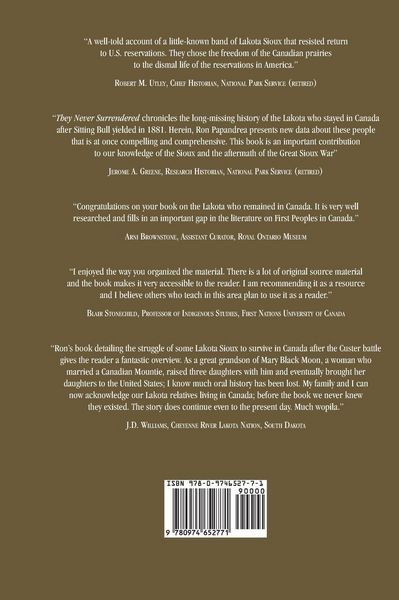 Produktbild: They Never Surrendered, The Lakota Sioux Band That Stayed in Canada