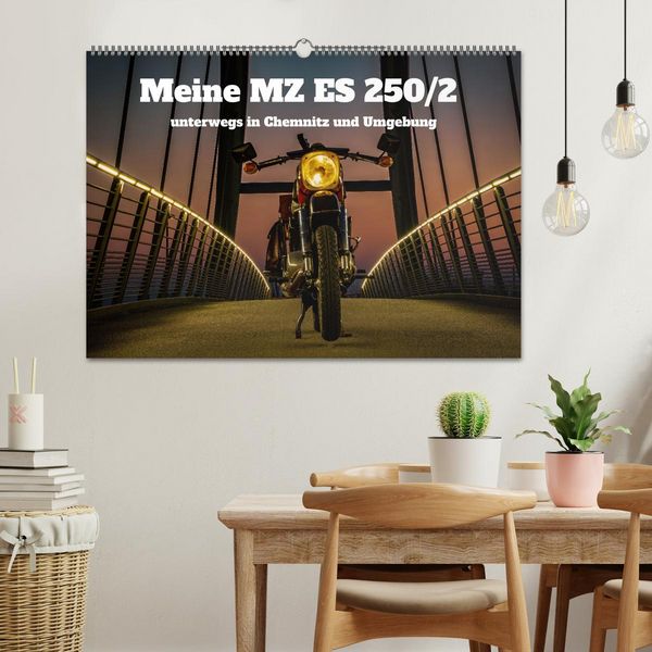 Produktbild: Meine MZ ES 250/2 unterwegs in Chemnitz (Wandkalender 2026 DIN A2 quer), CALVENDO Monatskalender