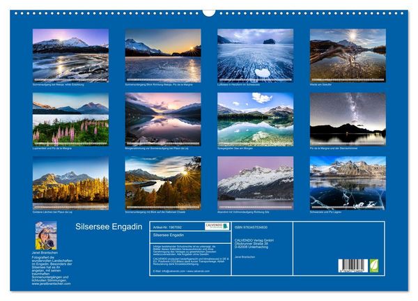 Produktbild: Silsersee Engadin (Wandkalender 2026 DIN A2 quer), CALVENDO Monatskalender