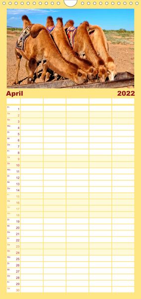 Produktbild: Familienplaner Reise durch Asien - Mongolei (Wandkalender 2022 , 21 cm x 45 cm, hoch)