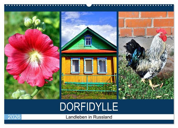 Produktbild: Dorfidylle - Landleben in Russland (Wandkalender 2026 DIN A2 quer), CALVENDO Monatskalender