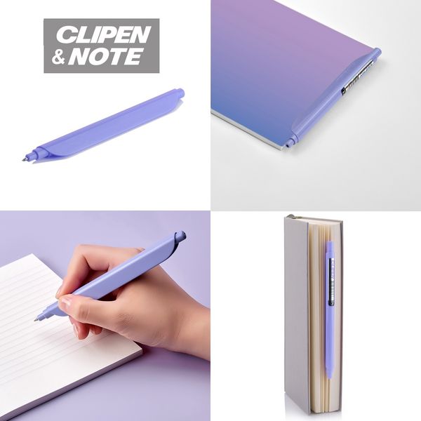 Produktbild: Clipen & Note &ndash; Gelschreiber & Notizbuch, Lila