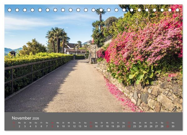 Produktbild: Tessin, zwischen Lago Maggiore und Lugano (Tischkalender 2026 DIN A5 quer), CALVENDO Monatskalender